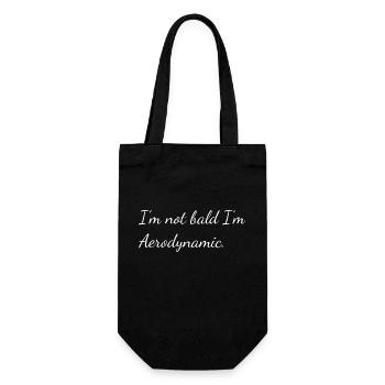 I'm not bald I'm Aerodynamic - Gift Bag for Bottles - black - Front