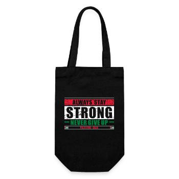 Always Stay Strong - Geschenkbeutel für Flaschen - Schwarz - Vorne