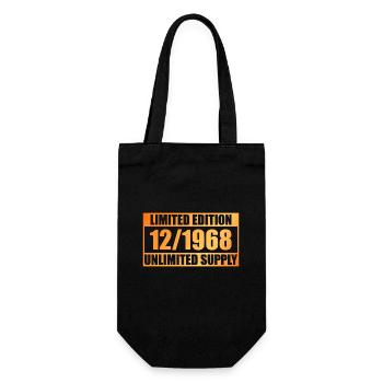 55th Birthday Limited Edition - ꝏ Supply 12/1968 - Gift Bag for Bottles - black - Front