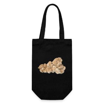 Sandrose Kristall Sand Gips Baryt Mineral - Geschenkbeutel für Flaschen - Schwarz - Vorne