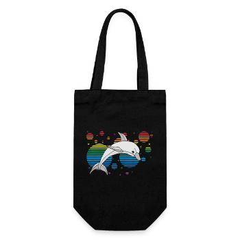 Delfin - Geschenkbeutel für Flaschen - Schwarz - Vorne