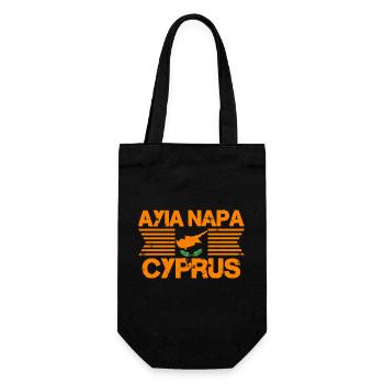Cyprus - Zypern Flagge - Geschenkbeutel für Flaschen - Schwarz - Vorne