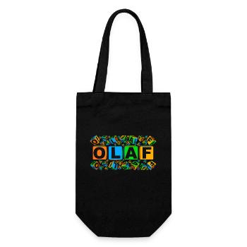 OLAF colourful cubes - Geschenkbeutel für Flaschen - Schwarz - Vorne