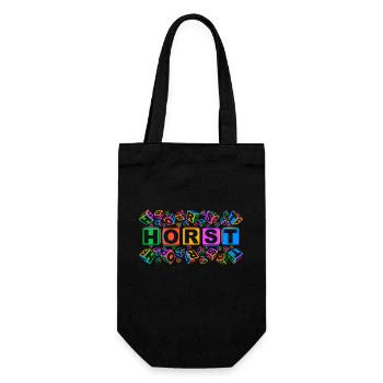HORST colourful cubes - Geschenkbeutel für Flaschen - Schwarz - Vorne