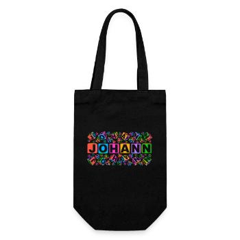 JOHANN colourful cubes - Geschenkbeutel für Flaschen - Schwarz - Vorne