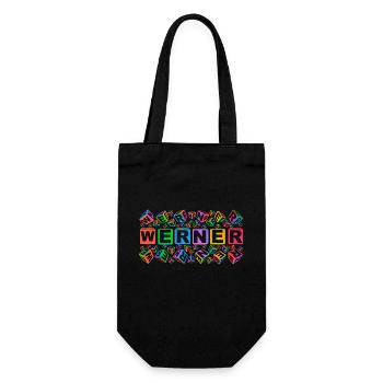 WERNER colourful cubes - Geschenkbeutel für Flaschen - Schwarz - Vorne