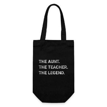 The Aunt The Teacher The Legend - Gift Bag for Bottles - black - Front
