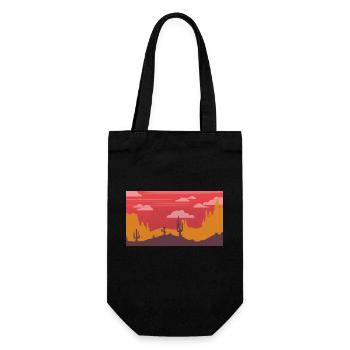 Wander around the desert. - Gift Bag for Bottles - black - Front