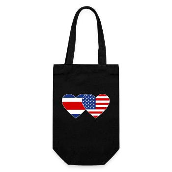 Coeur de drapeau du Costa Rica USA - Sac à bouteille - noir - Devant