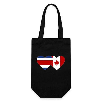 Coeur du drapeau du Costa Rica Canada - Sac à bouteille - noir - Devant