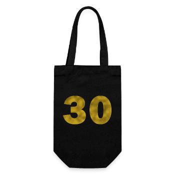 Birthday 30 years - Gift Bag for Bottles - black - Front