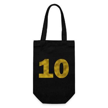 Anniversaire 10 ans - Sac à bouteille - noir - Devant