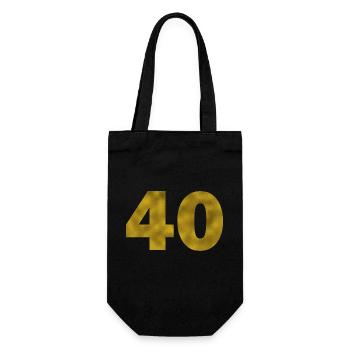 Anniversaire 40 ans - Sac à bouteille - noir - Devant