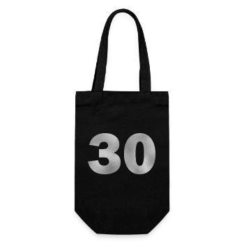 Geburtstag 30 Jahre - Geschenkbeutel für Flaschen - Schwarz - Vorne