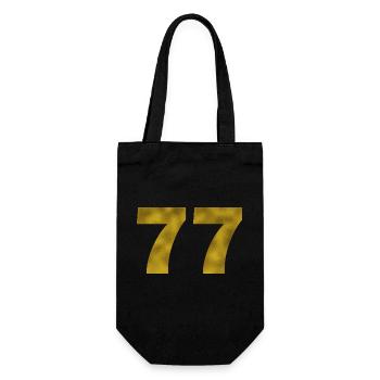 Birthday 77 years - Gift Bag for Bottles - black - Front