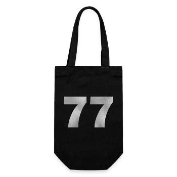 Birthday 77 years - Gift Bag for Bottles - black - Front