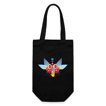red love fly - Gift Bag for Bottles - black - Front
