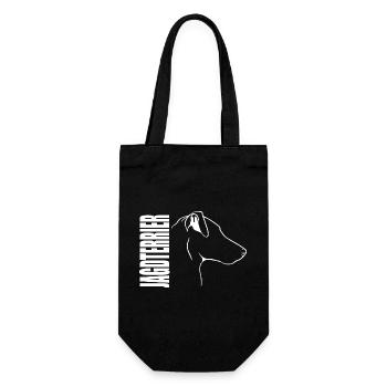 Deutscher Jagdterrier Profil Hunde Hund Wilsigns - Geschenkbeutel für Flaschen - Schwarz - Vorne