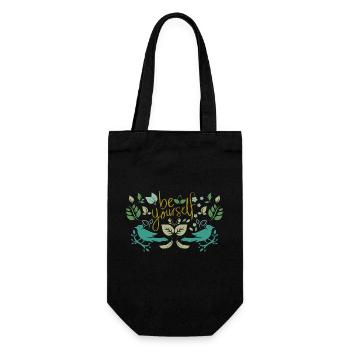 Be yourself - Gift Bag for Bottles - black - Front