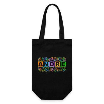 ANDRE colourful cubes - Geschenkbeutel für Flaschen - Schwarz - Vorne