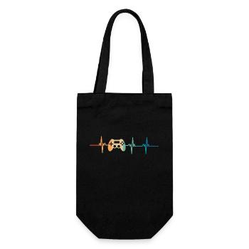 heartbeat game console - Gift Bag for Bottles - black - Front