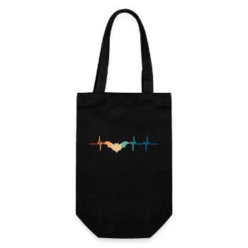 Bat heartbeat - Gift Bag for Bottles - black - Front