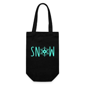 Neige flocon de neige - Sac à bouteille - noir - Devant