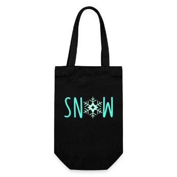 Neige flocon de neige - Sac à bouteille - noir - Devant
