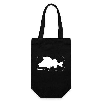 Perch with softbait - Gift Bag for Bottles - black - Front
