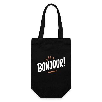 Bonjour! - Sac à bouteille - noir - Devant