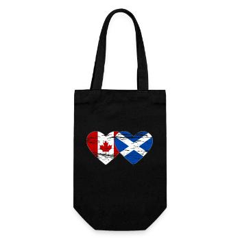 Canada Scotland Flag Heart Used - Gift Bag for Bottles - black - Front