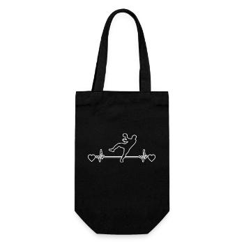 Handball Handballspieler Handballfan Handballteam - Geschenkbeutel für Flaschen - Schwarz - Vorne