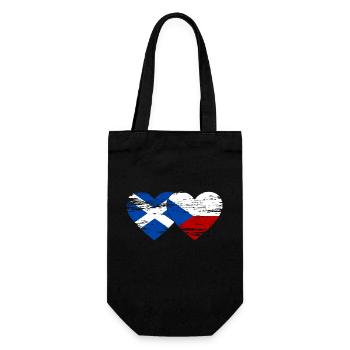 Ecosse République Tchèque Drapeau Coeur Utilisé - Sac à bouteille - noir - Devant