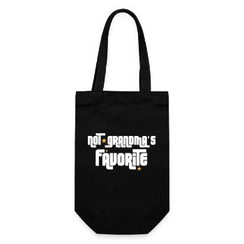 Not Grandma's Favorite Grandchild Grandkids - Gift Bag for Bottles - black - Front