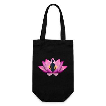 Lotus Meditation Inner Peace - Gift Bag for Bottles - black - Front
