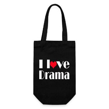 I Love Drama Quote Teacher and Student Design - Geschenkbeutel für Flaschen - Schwarz - Vorne