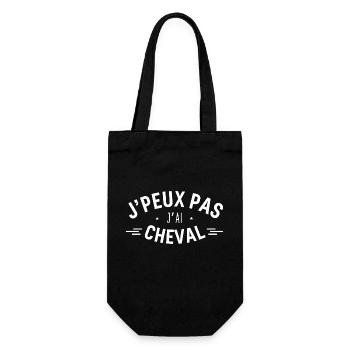 J'peux pas j'ai Cheval - Sac à bouteille - noir - Devant
