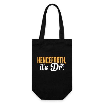 PhD Graduate Doktorgrad Ph.D. Promotion - Geschenkbeutel für Flaschen - Schwarz - Vorne