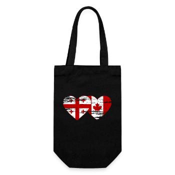 Coeur de drapeau de Géorgie Canada utilisé - Sac à bouteille - noir - Devant