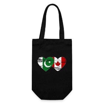 Coeur de drapeau du Pakistan Canada utilisé - Sac à bouteille - noir - Devant