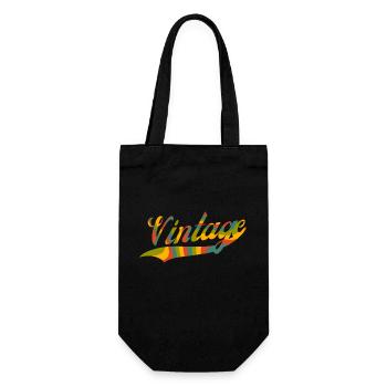Vintage-Retro-Geschenkidee - Geschenkbeutel für Flaschen - Schwarz - Vorne