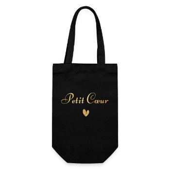 Petit coeur - Sac à bouteille - noir - Devant