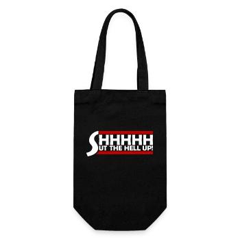 Shhh Shut Up Joke Saying Shut The Hell Up - Gift Bag for Bottles - black - Front