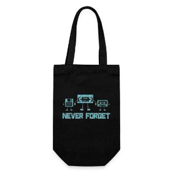 Musik, Retro, Heavy Metal, Hard Rock, Punk, Vinyl, Pop - Geschenkbeutel für Flaschen - Schwarz - Vorne