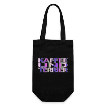 kaffeekanne kaffeebohne kaffeetasse morgen - Geschenkbeutel für Flaschen - Schwarz - Vorne
