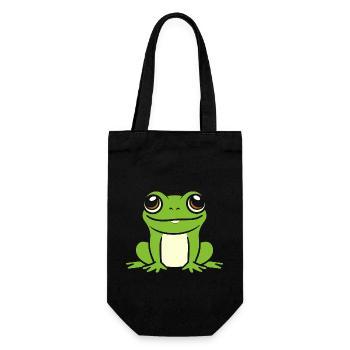 Petite grenouille - Sac à bouteille - noir - Devant