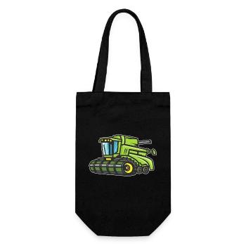 Green Combine Harvester - Gift Bag for Bottles - black - Front