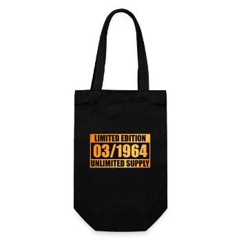 60th Birthday Limited Edition - ꝏ Supply 03/1964 - Gift Bag for Bottles - black - Front