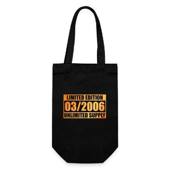 18. Geburtstag Limited Edition - ꝏ Supply 03/2006 - Geschenkbeutel für Flaschen - Schwarz - Vorne