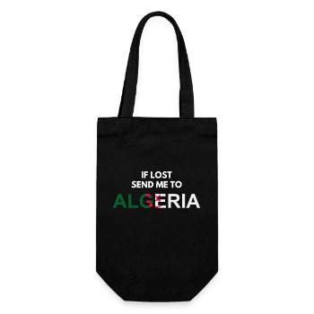 if lost send me to Algeria-cadeau Algérie - Gift Bag for Bottles - black - Front